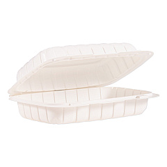 Dart Hinged Lid Containers, Hoagie Container, 6.5 x 9 x 2.8, White, Plastic, 200/Carton (DCC206MFPPHT1)