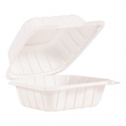 Dart Hinged Lid Containers, 6 x 6.3 x 3.3, White, 400/Carton (60MFPPHT1)