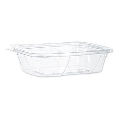 Dart ClearPac SafeSeal Tamper-Resistant, Tamper-Evident Containers, Tall, Flat Lid, 20 oz, 5.7 x 7.3 x 1.8, Clear, Plastic, 200/CT (DCCCH20TF)