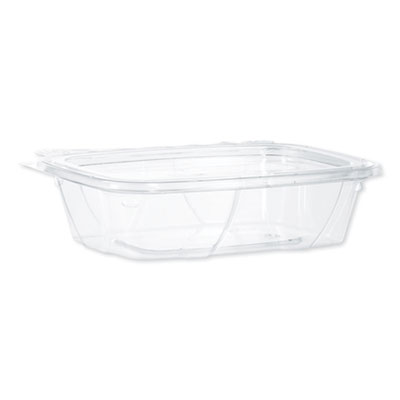 Dart ClearPac SafeSeal Tamper-Resistant, Tamper-Evident Containers, Tall, Flat Lid, 20 oz, 5.7 x 7.3 x 1.8, Clear, Plastic, 200/CT (DCCCH20TF)