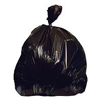 Heritage Reprocessed Resin Can Liners, 56 gal, 1.35 mil, 46" x 50", Black, 20 Bags/Roll, 5 Rolls/Carton (HERX9250SKR01)