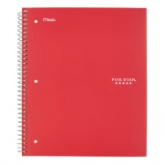 Five Star Wirebound Notebook with Two Pockets, 1-Subject, Medium/College Rule, Red Cover, (100) 11 x 8.5 Sheets (72053)