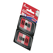 AbilityOne 7510013892262, SKILCRAFT Page Flags, 1 x 1.75, Red, SIGN HERE, 50 Flags/Dispenser, 2 Dispensers/Pack