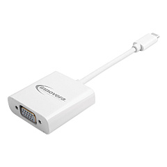 Innovera USB Type-C VGA Adapter, USB-C/VGA, 0.65 ft, White (IVR50040)