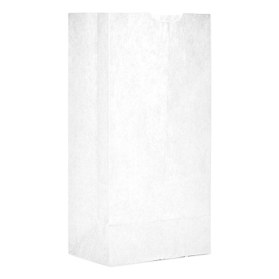 General Grocery Paper Bags, #4 Size, 5" x 3.33" x 9.75", White, 500/Bundle (BAGGW4500)