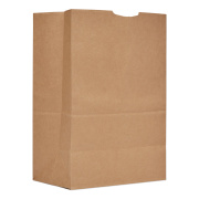 General Grocery Paper Bags, 52 lb Capacity, 1/6 BBL, 12" x 7" x 17", Kraft, 500 Bags (SK1652)