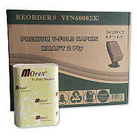 GEN Premium Interfold Pop-Up Dispenser Napkin, 6.5 x 5, Brown, 6,000/Carton (TEHVFN60002K)