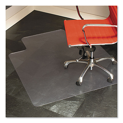 ES Robbins EverLife Chair Mat for Hard Floors, Heavy Use, Rectangular with Lip, 45 x 53, Clear (ESR132123)
