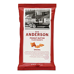 HK Anderson Peanut Butter Filled Pretzel Nuggets, Original, 2.5 oz Packets, 8/Carton (APBGOV20378)