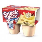 Snack Pack Pudding Cups, Vanilla, 3.5 oz Cup, 48/Carton (HUN55419)