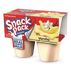 Snack Pack Pudding Cups, Vanilla, 3.5 oz Cup, 48/Carton (CNGHUN55419)