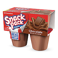 Snack Pack Pudding Cups, Chocolate, 3.5 oz Cup, 48/Carton (CNGHUN55418)