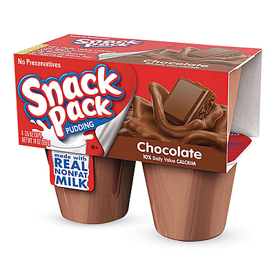 Snack Pack Pudding Cups, Chocolate, 3.5 oz Cup, 48/Carton (CNGHUN55418)