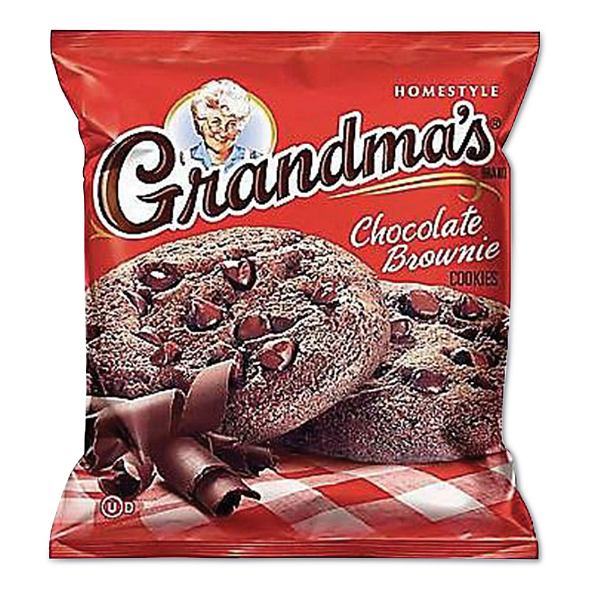 Grandma's Cookies - Single Serve, Chocolate Brownie, 2.5 oz Packet, 60/Carton (GRMFRI10310)