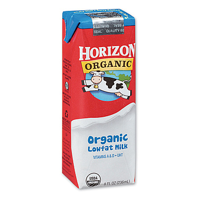 Horizon Organic Low Fat Milk, 1% Plain, 8 oz, 18/Carton (HZD061223)