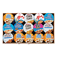 Kellogg's Breakfast Cereal - Single Serve, Classic Assortment, 2.1 oz Cup, 60/Carton (KEB12609)