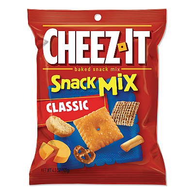 Sunshine Cheez-it Baked Snack Mix, Classic Cheese, 4.5 oz Bag, 6/Pack (KEB57715)