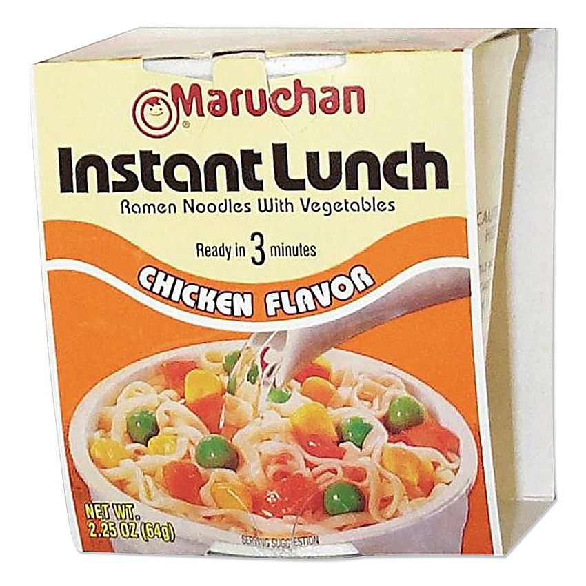 Maruchan Instant Lunch, Chicken, 2.25 oz Cups, 12/Carton (MARMAR00121)