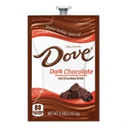 Dove Chocolate Dark Hot Chocolate, 0.58 oz FreshPack, 72/Carton (00173)