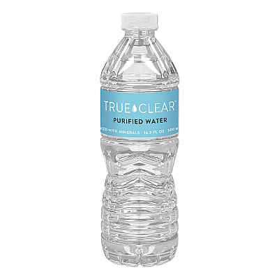 True Clear Purified Bottled Water, 16.9 oz Bottle, 24 Bottles/Carton (TCLTRC05L24CT)