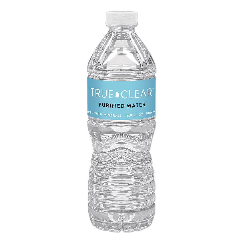 True Clear Purified Bottled Water, 16.9 oz Bottle, 24 Bottles/Carton (TCLTRC05L24CT)