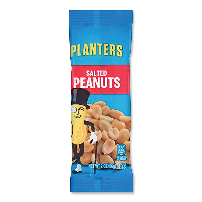 Planters Salted Peanuts, 2 oz Packet, 144/Carton (PTN00360)