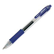 AbilityOne 7520016473134, SKILCRAFT Gel Pen, Retractable, Fine 0.5 mm, Blue Ink, Clear/Blue Barrel, Dozen