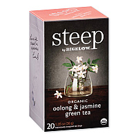 Bigelow Steep Tea, Oolong and Jasmine Green, 0.06 oz Tea Bag, 20/Box (BTCRCB17714)