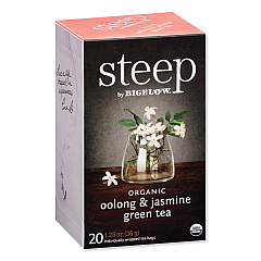 Bigelow Steep Tea, Oolong and Jasmine Green, 0.06 oz Tea Bag, 20/Box (BTCRCB17714)