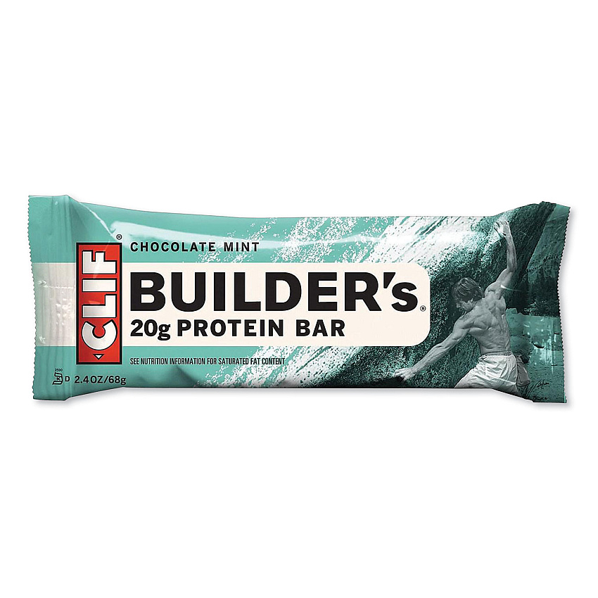 CLIF Bar Builders Protein Bar, Chocolate Mint, 2.4 oz Bar, 12 Bars/Box (CBCCCC160044)