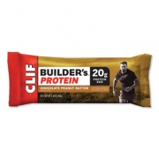 CLIF Bar Builders Protein Bar, Chocolate Peanut Butter, 2.4 oz Bar, 12 Bars/Box (CCC160041)