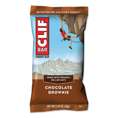 CLIF Bar Energy Bar, Chocolate Brownie, 2.4 oz Bar, 12 Bars/Box (CCC50180)