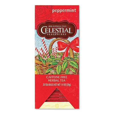 Celestial Seasonings Tea, Herbal Peppermint, 25/Box (CES31012)