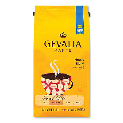 Gevalia Coffee, House Blend, Ground, 12 oz Bag (GEVGEN04358)