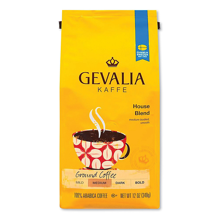 Gevalia Coffee, House Blend, Ground, 12 oz Bag (GEVGEN04358)