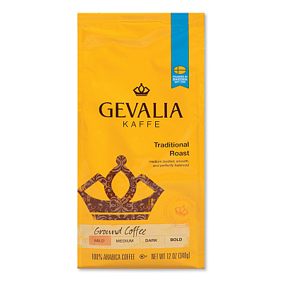 Gevalia Coffee, Traditional Roast, Ground, 12 oz Bag (GEVGEN04351)