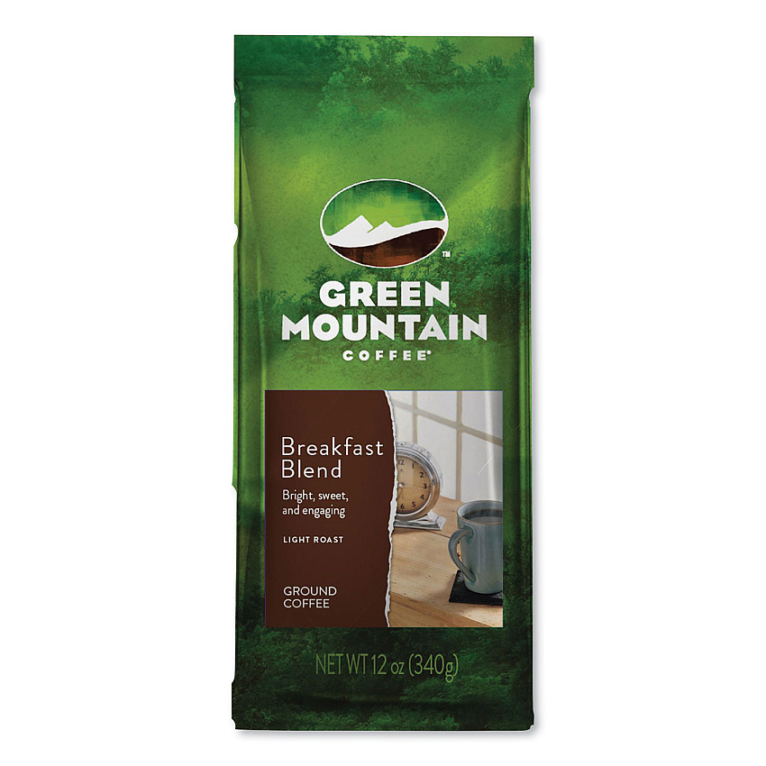 Green Mountain Coffee Roasters Roasters Roasters Breakfast Blend Ground Coffee, 12 oz Bag (GMT38520)