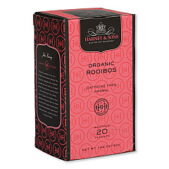 Harney & Sons Premium Tea, Organic Rooibos Herbal Tea, Individually Wrapped Tea Bags, 20/Box (HEYHSF30081)