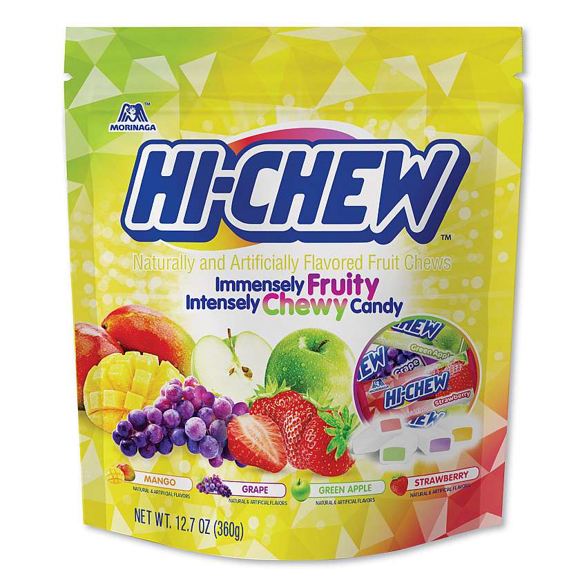 Hi-Chew Fruit Chews, Original Stand Up Pouch, 12.7 oz, 6/Carton (HIE00837)