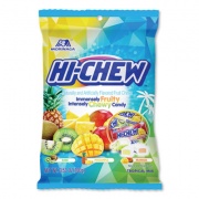 Hi-Chew Fruit Chews, Tropical, Peg Bag 3.53 oz, 6/Carton (00434)