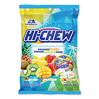 Hi-Chew Fruit Chews, Tropical, Peg Bag 3.53 oz, 6/Carton (HIE00434)