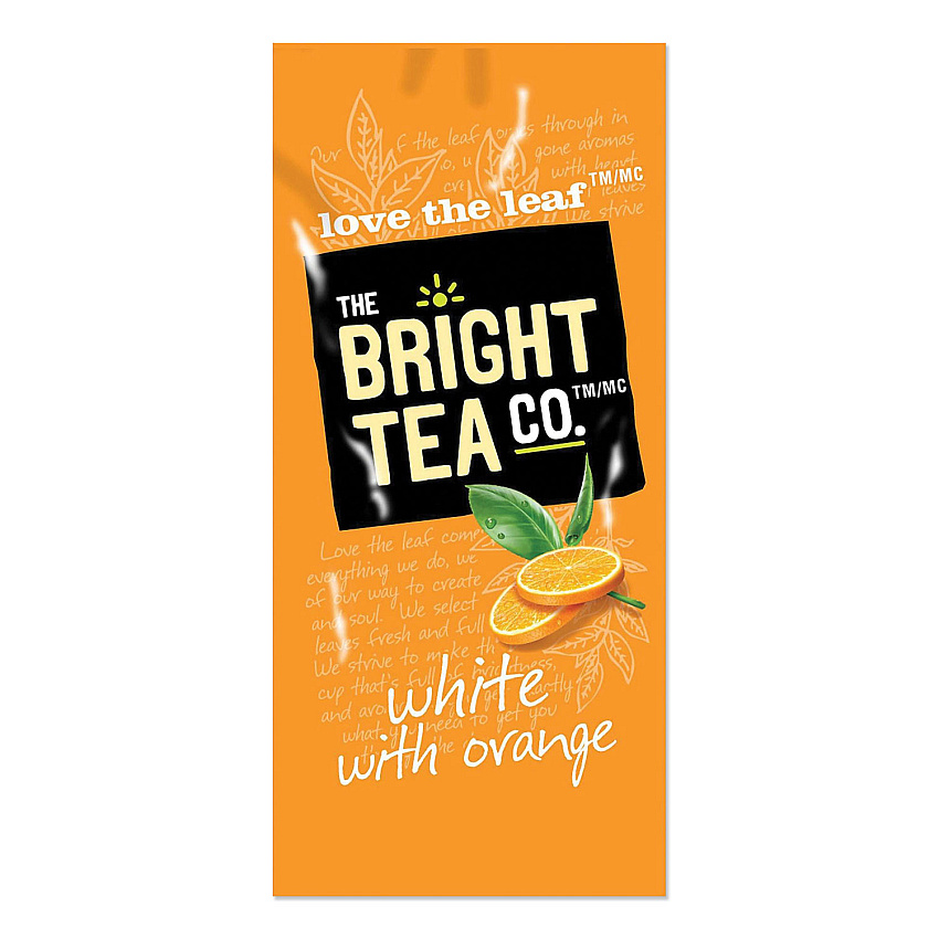 Bright Tea Co Tea Freshpack Pods, White with Orange, 0.05 oz, 100/Carton (MDKMDRB504)