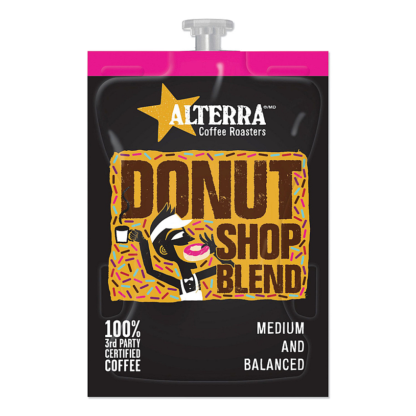 Alterra Coffee Freshpack Pods, Donut Shop Blend, Medium Roast, 0.28 oz, 100/Carton (MDKMDRA200)