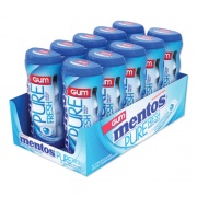 Mentos Pure Fresh Sugar-Free Gum, Mint, 15 Pieces/Pack, 10 Packs/Box (VAM1463620)