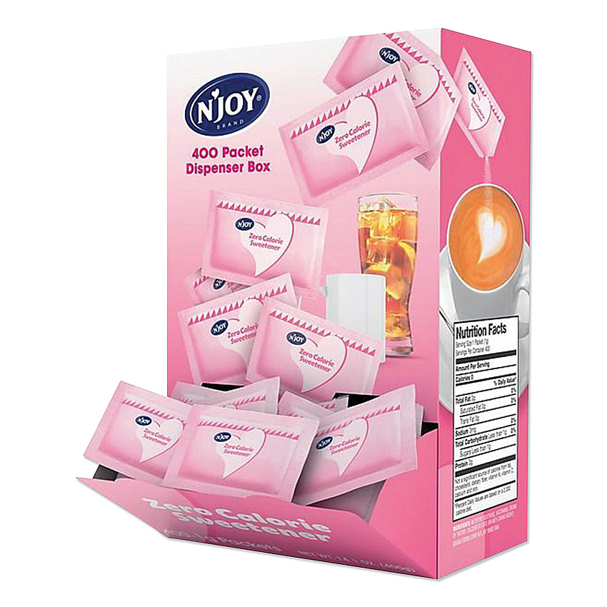 N'Joy Pink Saccharin Artificial Sweetener Packets, 0.04 oz Packet, 400 Packets/Box (NJO83034)