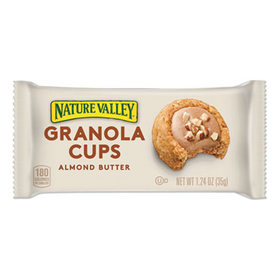 Nature Valley Granola Cups, Almond Butter, 1.24 oz Pack, 12/Box (GEM49134)