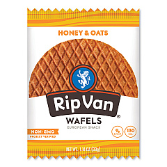 Rip Van Wafels - Single Serve, Honey and Oats, 1.16 oz Pack, 12/Box (RVWRVW00336)