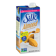 Silk Almond Milk, Unsweetened Vanilla, 32 oz Aseptic Box (SLK443869)