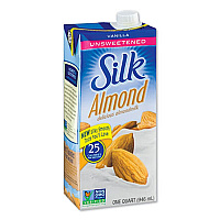 Silk Almond Milk, Unsweetened Vanilla, 32 oz Aseptic Box (SLK443869)
