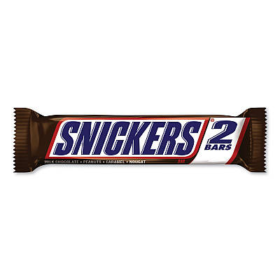 Snickers Sharing Size Chocolate Bars, Milk Chocolate, 3.29 oz, 24/Box (SNIMMM32252)